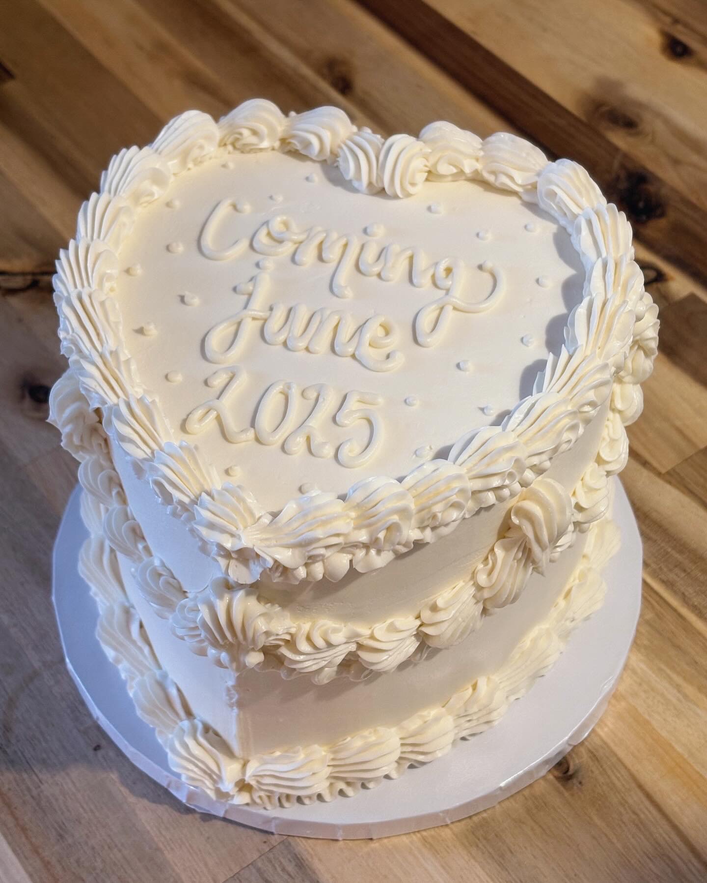 Heart shaped celebration cake